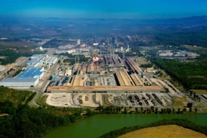 Gerdau-Açominas, em Ouro Branco/MG, vista aérea.