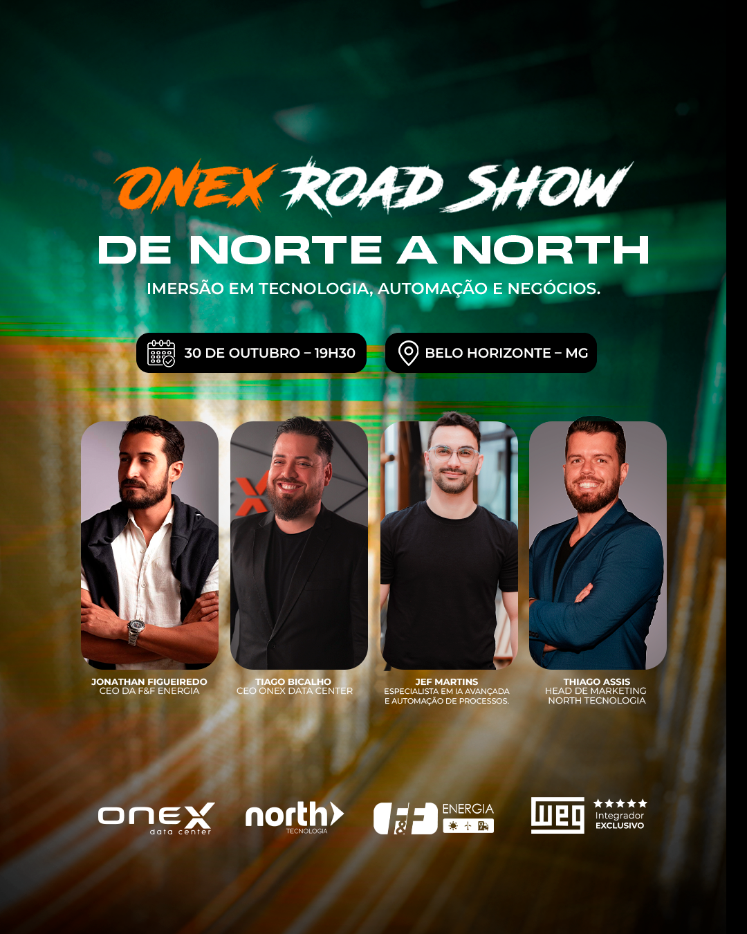 Onex Road Show – De Norte a North: painel de discussão sobre automação digital em Belo Horizonte