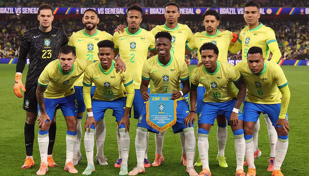 Seleção brasileira em Brasil x Senegal — Foto: Getty Images